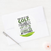 Sticker Rond Golf Drôle dire pour golfeur (Enveloppe)