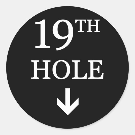 Sticker Rond Golf du 19e trou de flèche (Devant)
