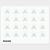 Sticker Rond Golf En Écosse (Feuille)