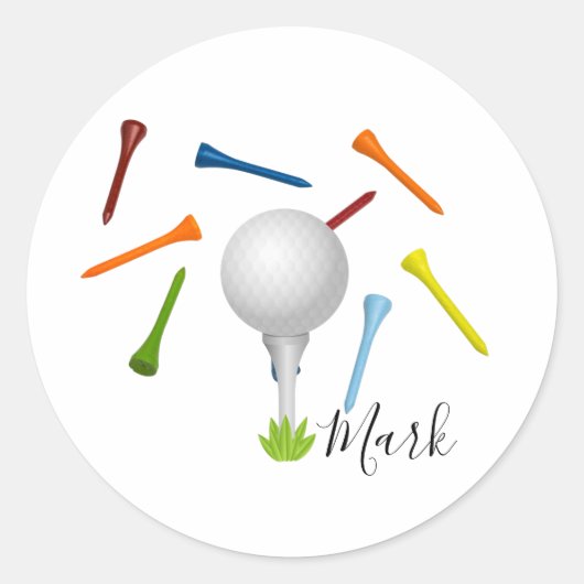 Sticker Rond Golf et Colorful (Devant)