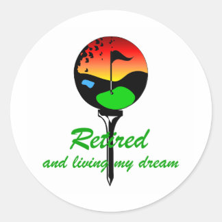 Sticker Rond Golf et retraite