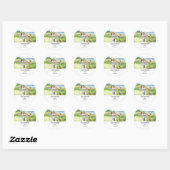 Sticker Rond Golf Femme dans le golf (Feuille)