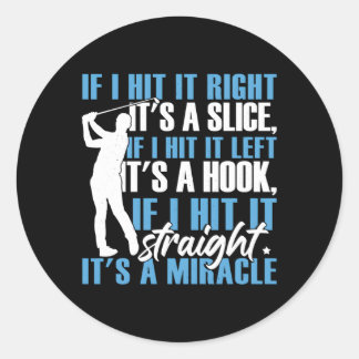 Sticker Rond Golf Fête des pères Golfer