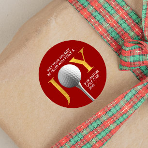 Sticker Rond Golf Joy & Peace Christmas