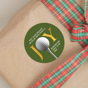 Sticker Rond Golf Joy & Peace Christmas