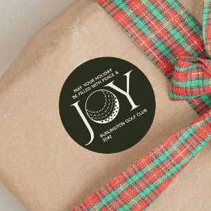 Sticker Rond Golf Joy & Peace Christmas