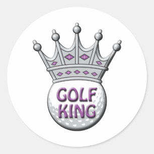 Sticker Rond Golf King Fête des pères Dadism Cadeau