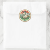 Sticker Rond Golf Let’s Par avec drapeau de golf sur vert blanc (Sac)