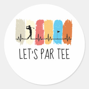 Sticker Rond Golf Let’s Par pour les golfeurs