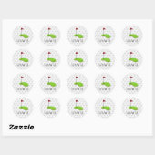 Sticker Rond Golf Let's Par tee avec drapeau de golf sur vert b (Feuille)