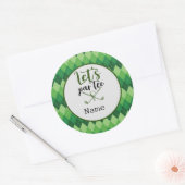 Sticker Rond Golf Let's Par Tee pour Golfer Party (Enveloppe)