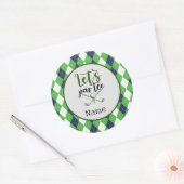 Sticker Rond Golf Let's Par Tee pour Golfer Party (Enveloppe)