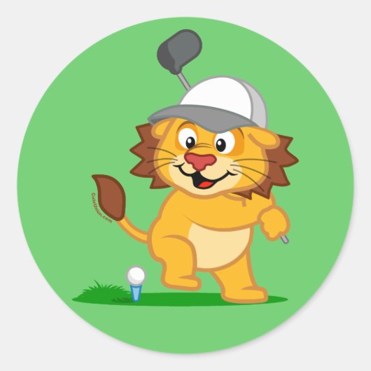 Sticker Rond Golf Lion (Devant)