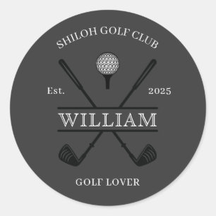 Sticker Rond Golf Lover Cross Club
