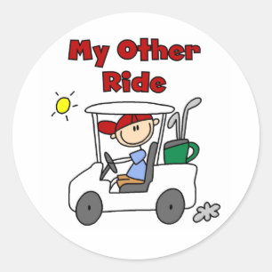 Sticker Rond Golf Mon Autre Véhicule