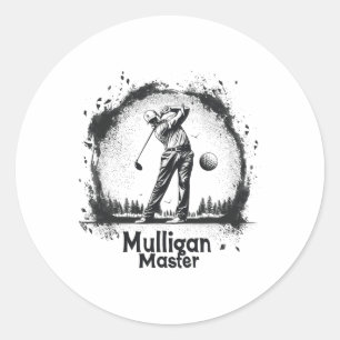 Sticker Rond Golf Mulligan Master Tee - shirts Graphiques Pour