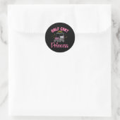 Sticker Rond Golf Panier Princesse Golf Golf Panier Golf (Sac)
