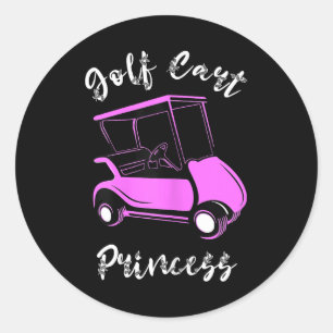 Sticker Rond Golf Panier Princesse Golf Panier Golfeur Girls