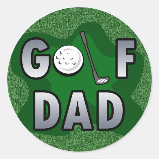 Sticker Rond Golf Papa (Devant)