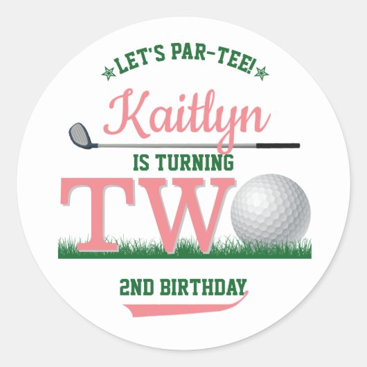 Sticker Rond Golf PAR-TEE 2e anniversaire (Devant)