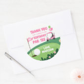 Sticker Rond Golf Par-Tee Cupcake Topper Garçon Anniversaire Fa (Enveloppe)