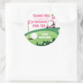 Sticker Rond Golf Par-Tee Cupcake Topper Garçon Anniversaire Fa (Sac)