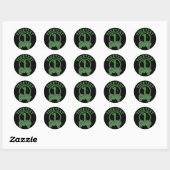 Sticker Rond Golf personnalisé AJOUTER NOM Retro Pro Golfer Swi (Feuille)