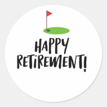 Golf Retire Happy Retirement avec drapeau de golf