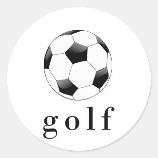 Sticker Rond Golf Soccer Ball Funny Sports T-Shirt