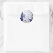 Sticker Rond Golf, Sport Hobby Nom personnalisé (Sac)