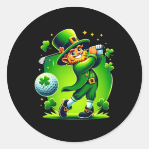 Sticker Rond Golf St Patricks Day Golf Golf irlandais