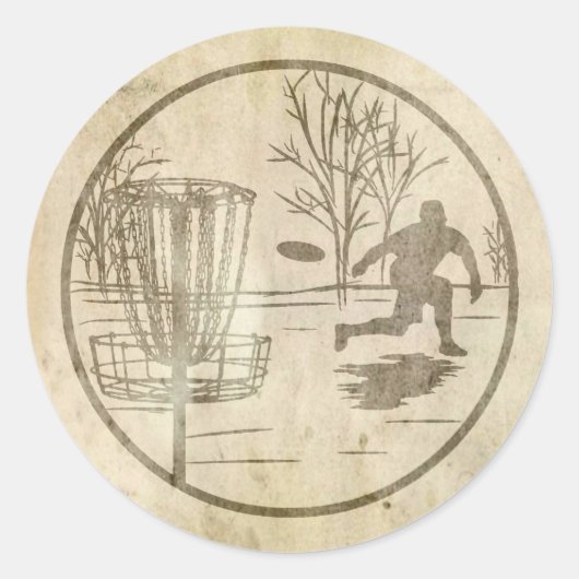 Sticker Rond Golf sur disque (Devant)