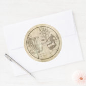 Sticker Rond Golf sur disque (Enveloppe)