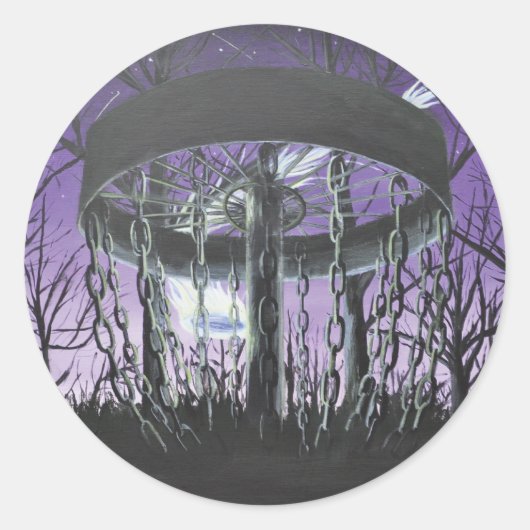 Sticker Rond golf sur disque (Devant)