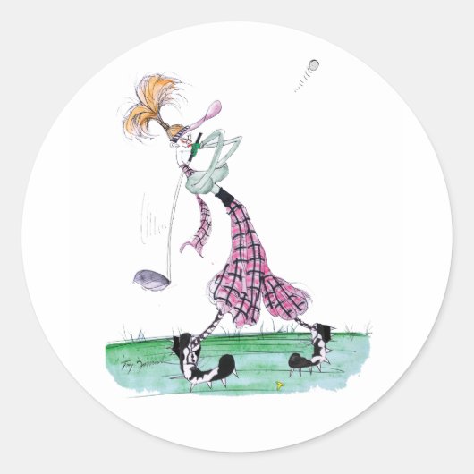 Sticker Rond golf swing complet, tony fernandes (Devant)