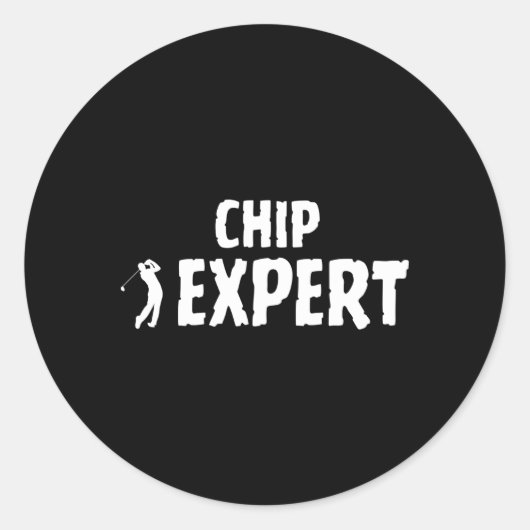 Sticker Rond Golf Terminologie Golf Chip Shot Swing Expert (Devant)
