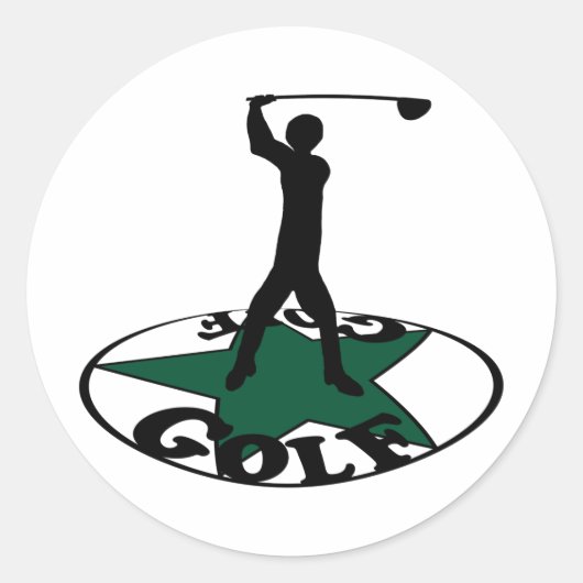 Sticker Rond Golf - un jeu merveilleux (Devant)