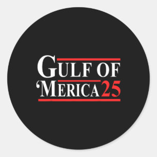 Sticker Rond Golfe De Amérique 2025 Amusant Amérique 25