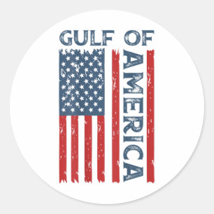 Sticker Rond Golfe de l'Amérique drôle Drapeau américain des Ét