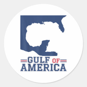 Sticker Rond Golfe De L'Amérique Usa Funny Golfe Du Mexique 4 J