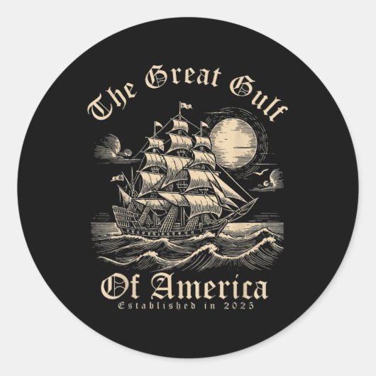 Sticker Rond Golfe Des États-Unis (Devant)