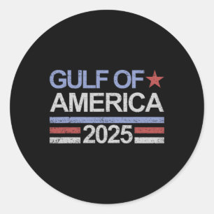 Sticker Rond Golfe Des Etats-Unis Amérique 2025 Golfe Des Etats