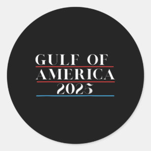 Sticker Rond Golfe Des États-Unis Trump 2025 Raglan Baseball Te
