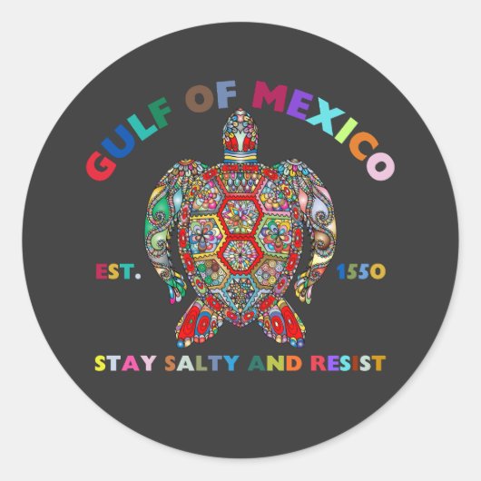 Sticker Rond Golfe du mexique (Devant)