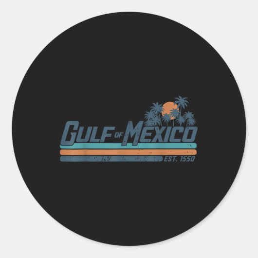 Sticker Rond Golfe du Mexique (Devant)