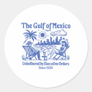 Sticker Rond Golfe Du Mexique Politique Drôle