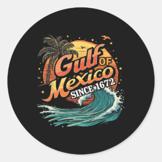 Sticker Rond Golfe Du Mexique Pour Toujours M'Emmener À La Plag