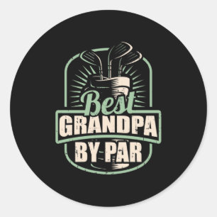 Sticker Rond Golfer Best Grand-pa Par Par Par