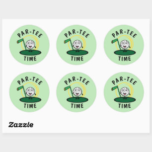 Sticker Rond Golfers Par-Tee Time