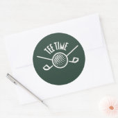 Sticker Rond Golfers Tee Time (Enveloppe)